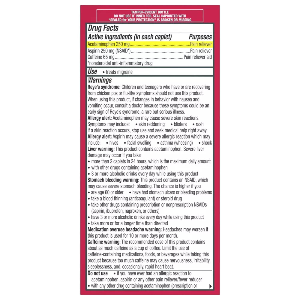 Excedrin Migraine Medication