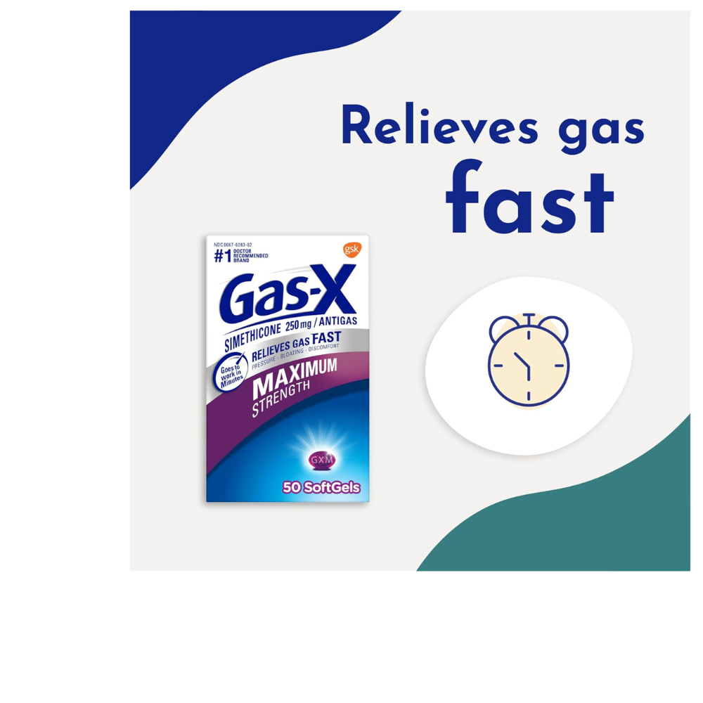 Gas-X Maximum Strength Gas Relief Softgels with Simethicone 250 mg
