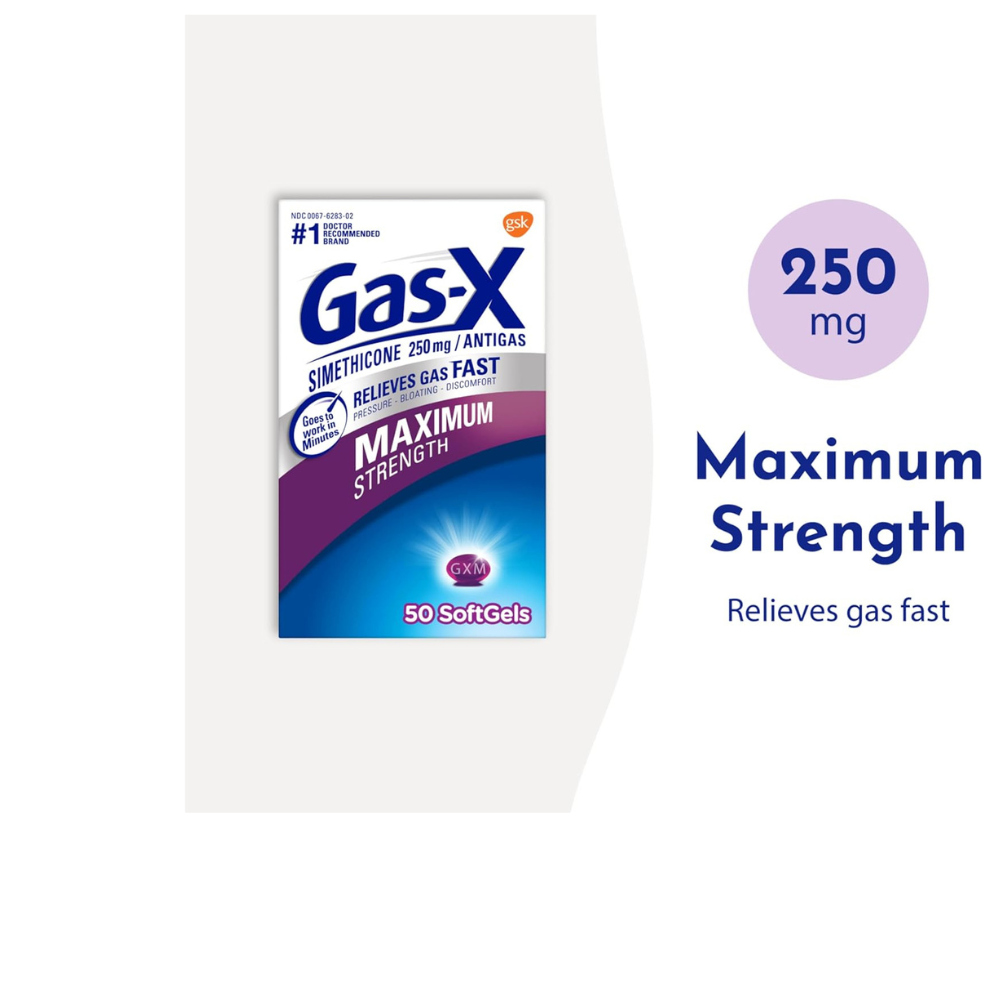 Gas-X Maximum Strength Gas Relief Softgels with Simethicone 250 mg