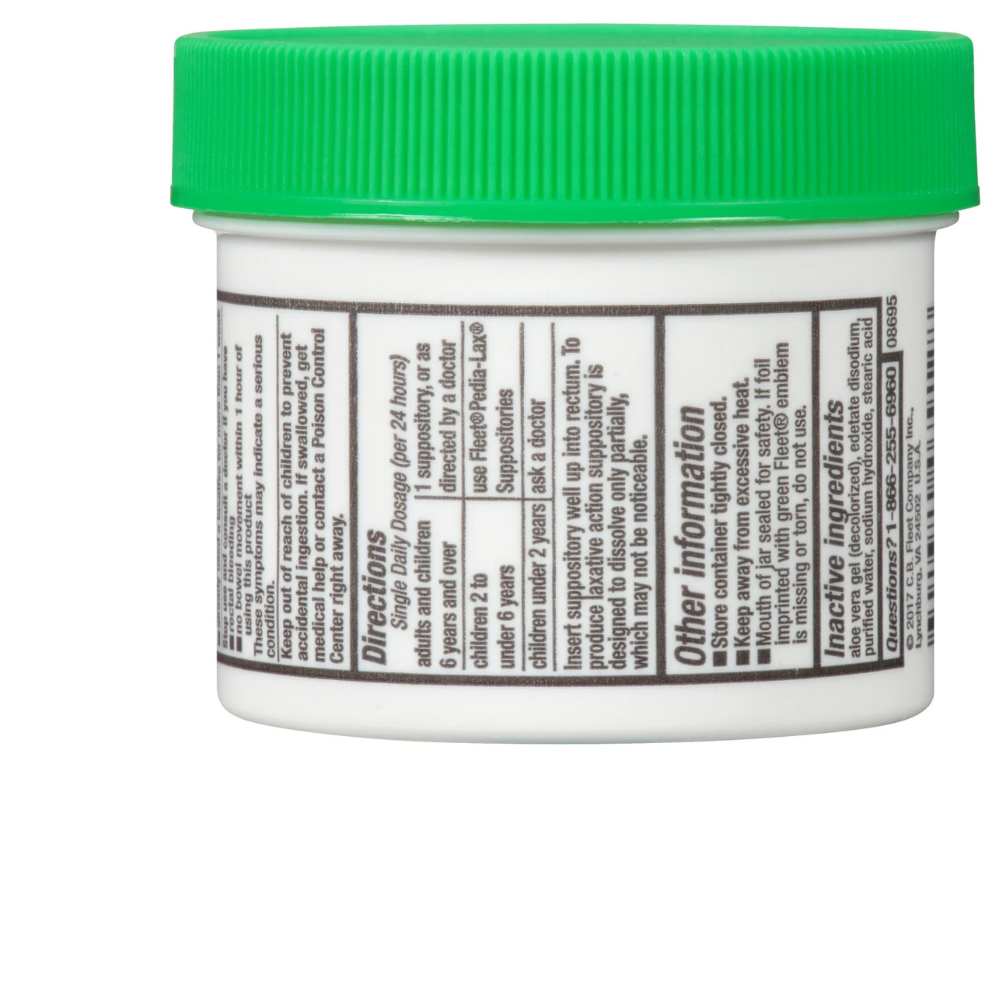 Fleet Laxative Glycerin Suppositories, Adult