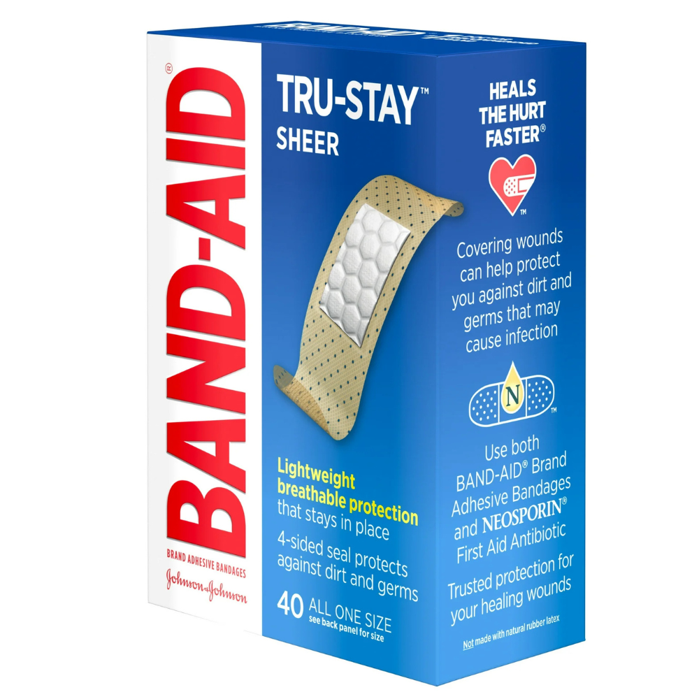 BAND-AID Brand TRU-STAY Sheer Adhesive Bandages