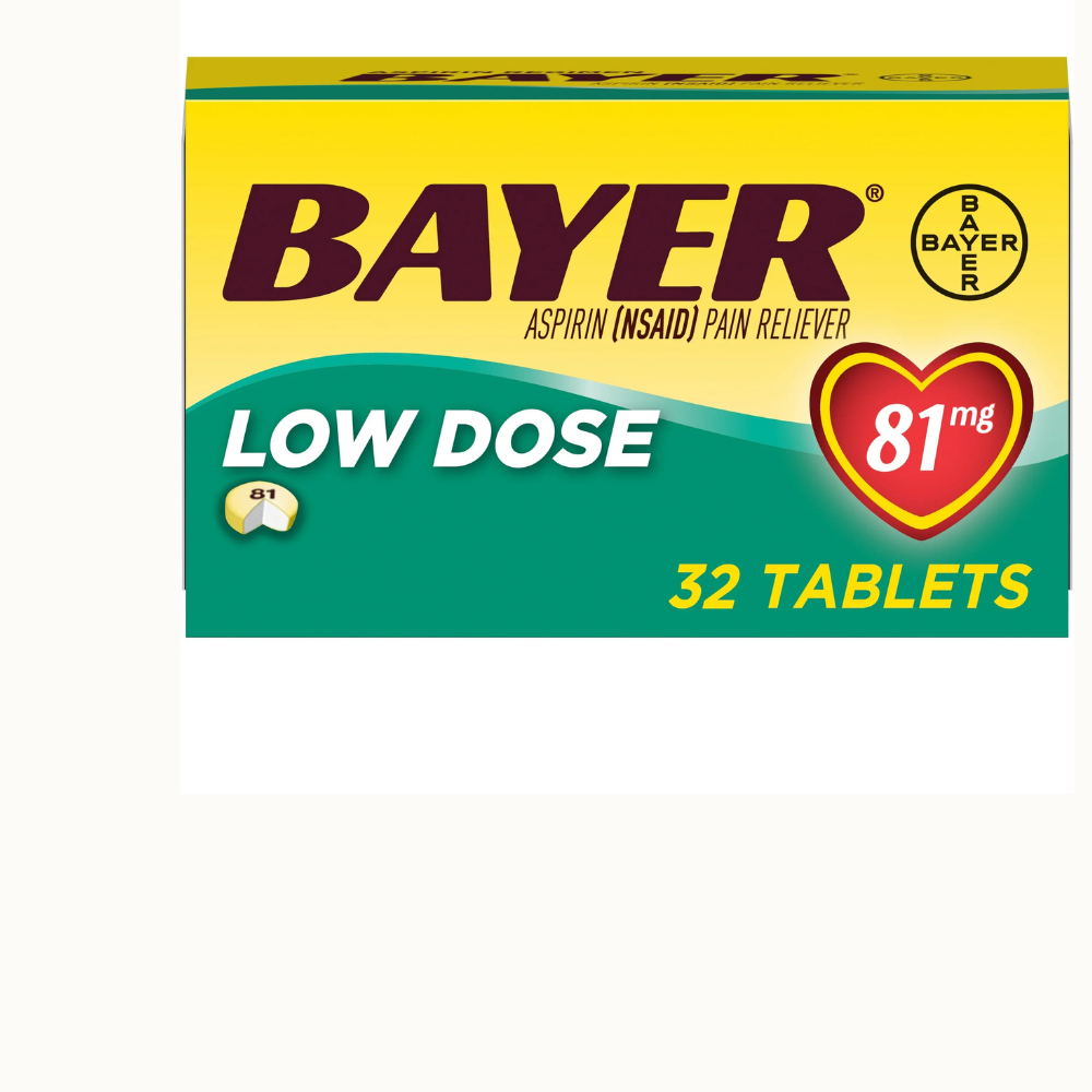 Aspirin Regimen Bayer Low Dose Pain Reliever Enteric Coated Tablets, 81mg