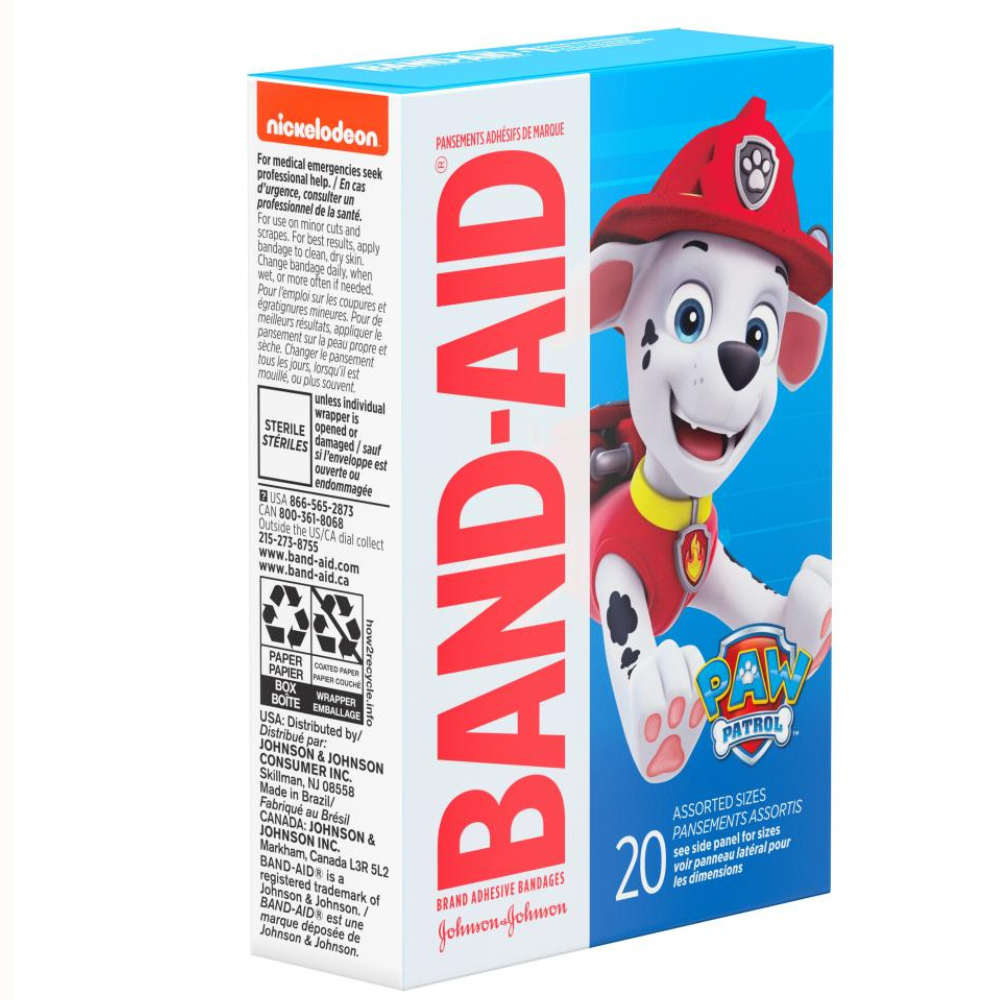 BAND-AID Brand Adhesive Bandages, featuring Paw Patrol