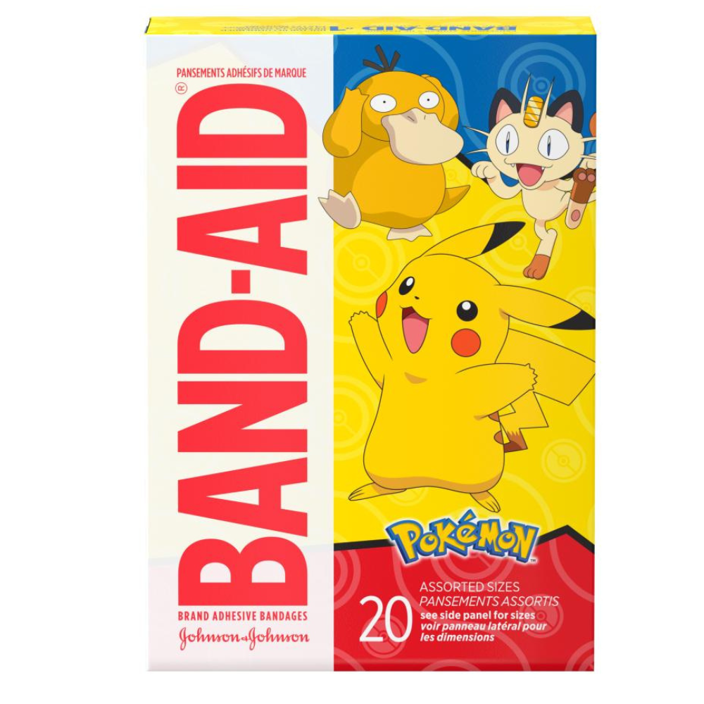 BAND-AID Brand Adhesive Bandages, featuring Pokémon