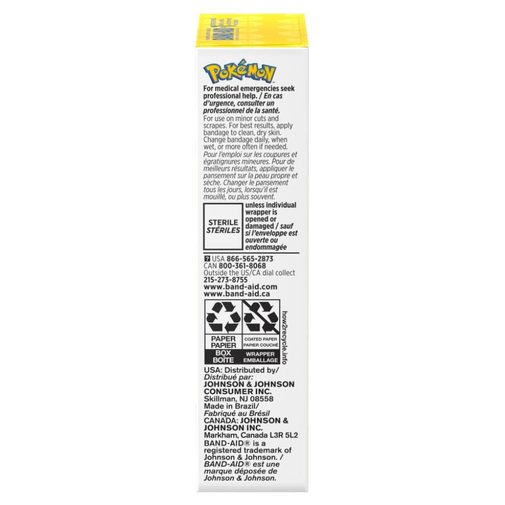 BAND-AID Brand Adhesive Bandages, featuring Pokémon