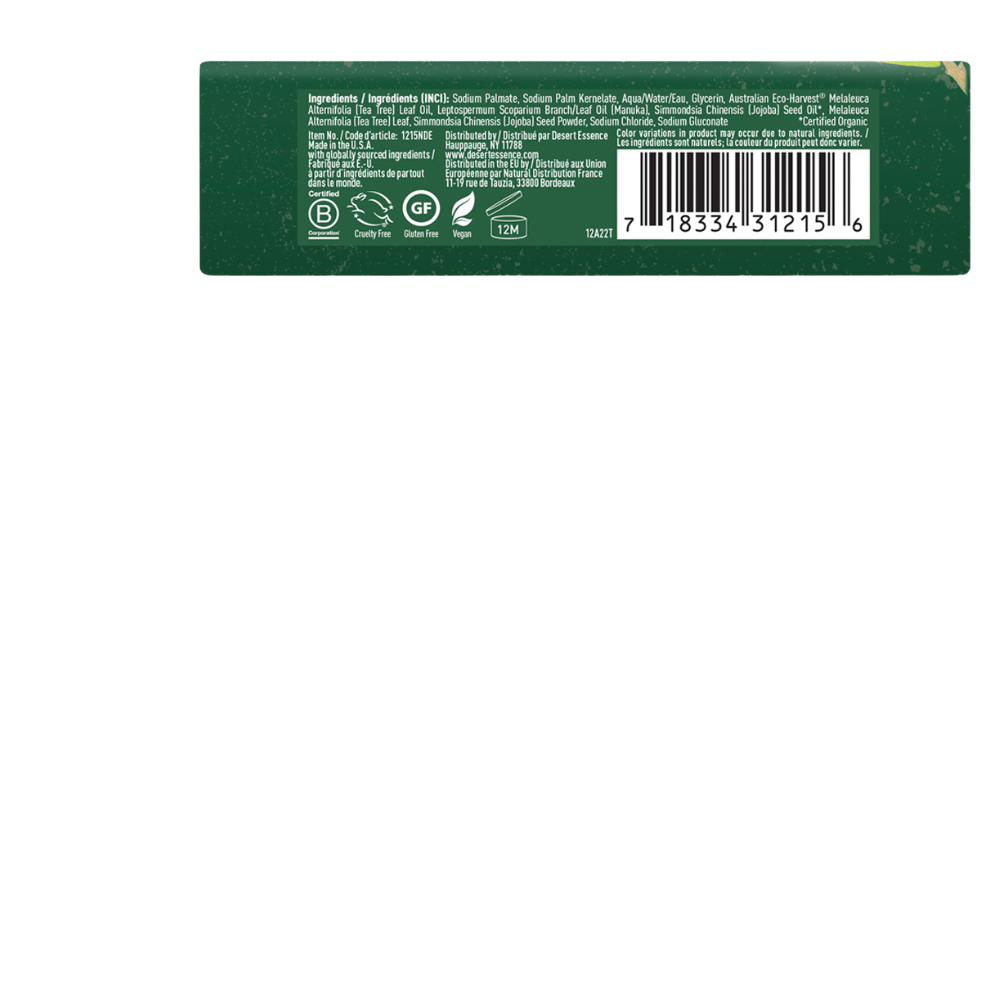 Manuka Oil & Tea Tree Oil Exfoliating Soap Bar