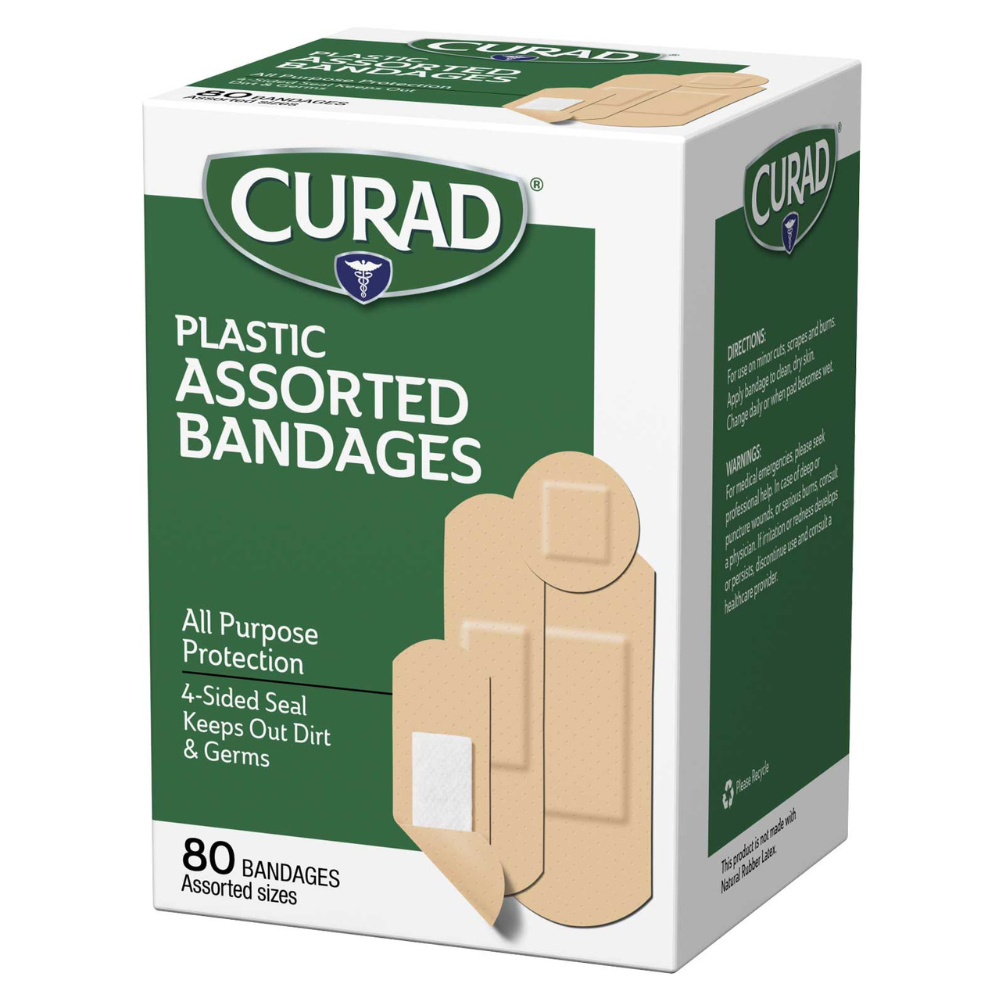 Vendas Plásticas, Tamaños Surtidos, 80 unidades