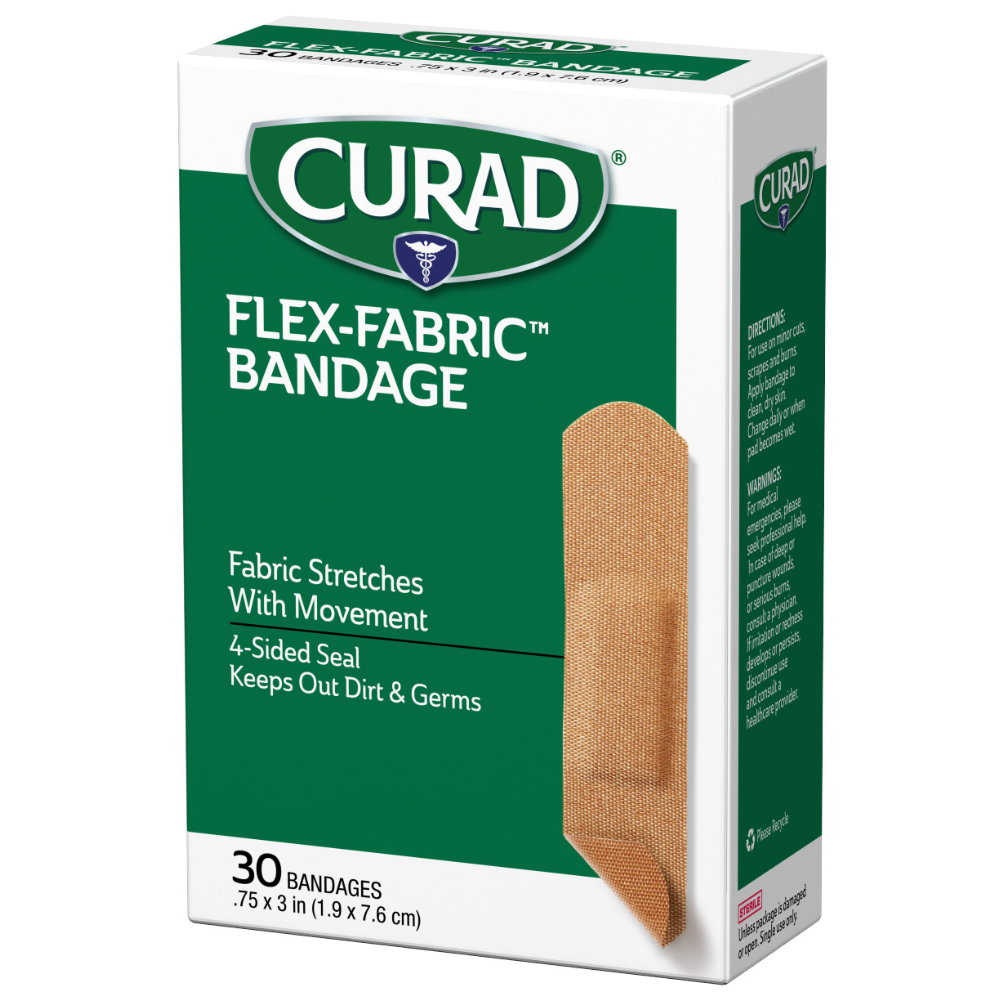 Vendas Flex-Fabric, 1.9 cm x 7.6 cm, 30 unidades