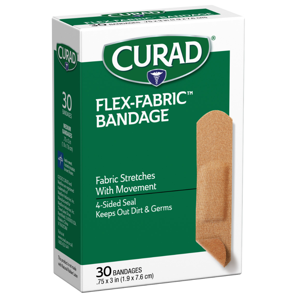 Vendas Flex-Fabric, 1.9 cm x 7.6 cm, 30 unidades