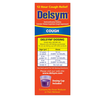 Thumbnail for Delsym 12 Hour Grape Flavored Cough Liquid