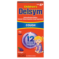 Thumbnail for Delsym 12 Hour Grape Flavored Children’s Cough Liquid