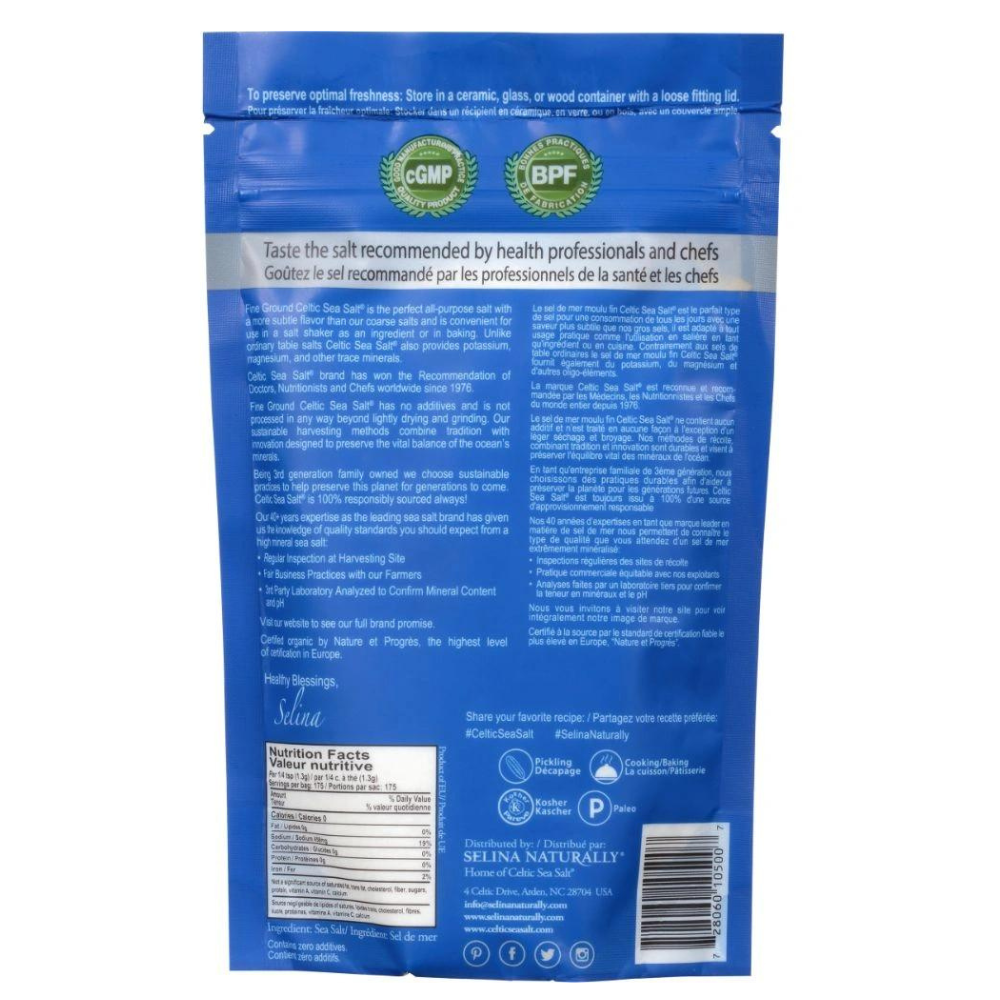 Celtic Sea Salt Brand - Fine Ground (1/2 lb)