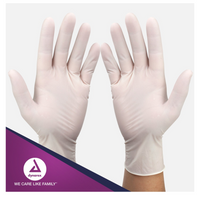 Thumbnail for Safe-Touch Latex Exam Gloves, Medium 100pcs.