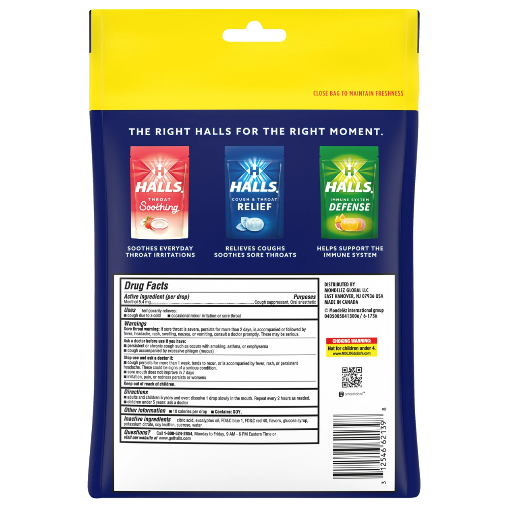 HALLS Relief Mentho-Lyptus Cough Drops, Economy Pack