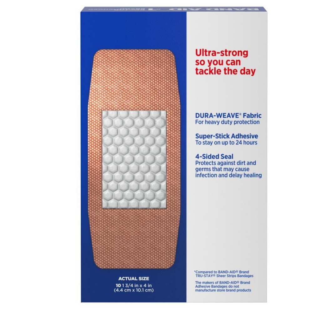 BAND-AID Brand VENDAS ADHESIVAS TOUGH STRIPS
