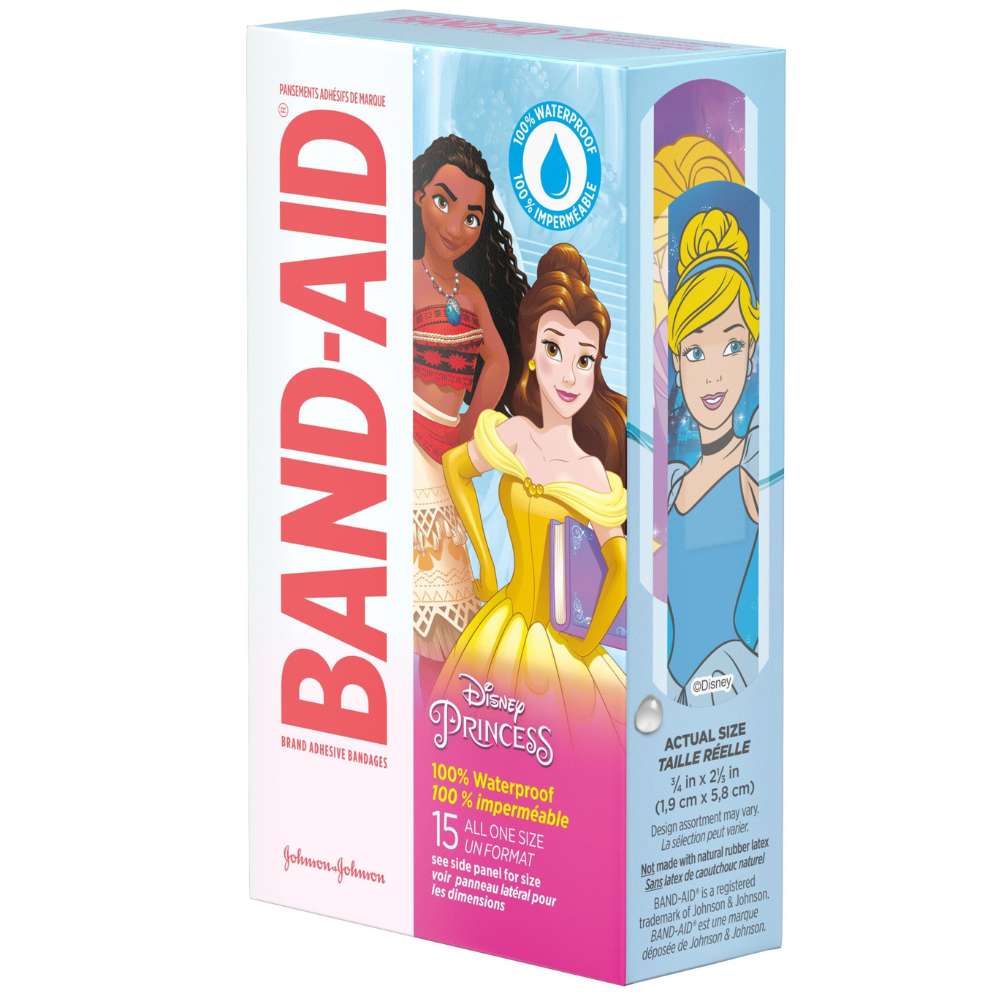 BAND-AID Brand Adhesive Bandages featuring Disney Princesses WATERPROOF