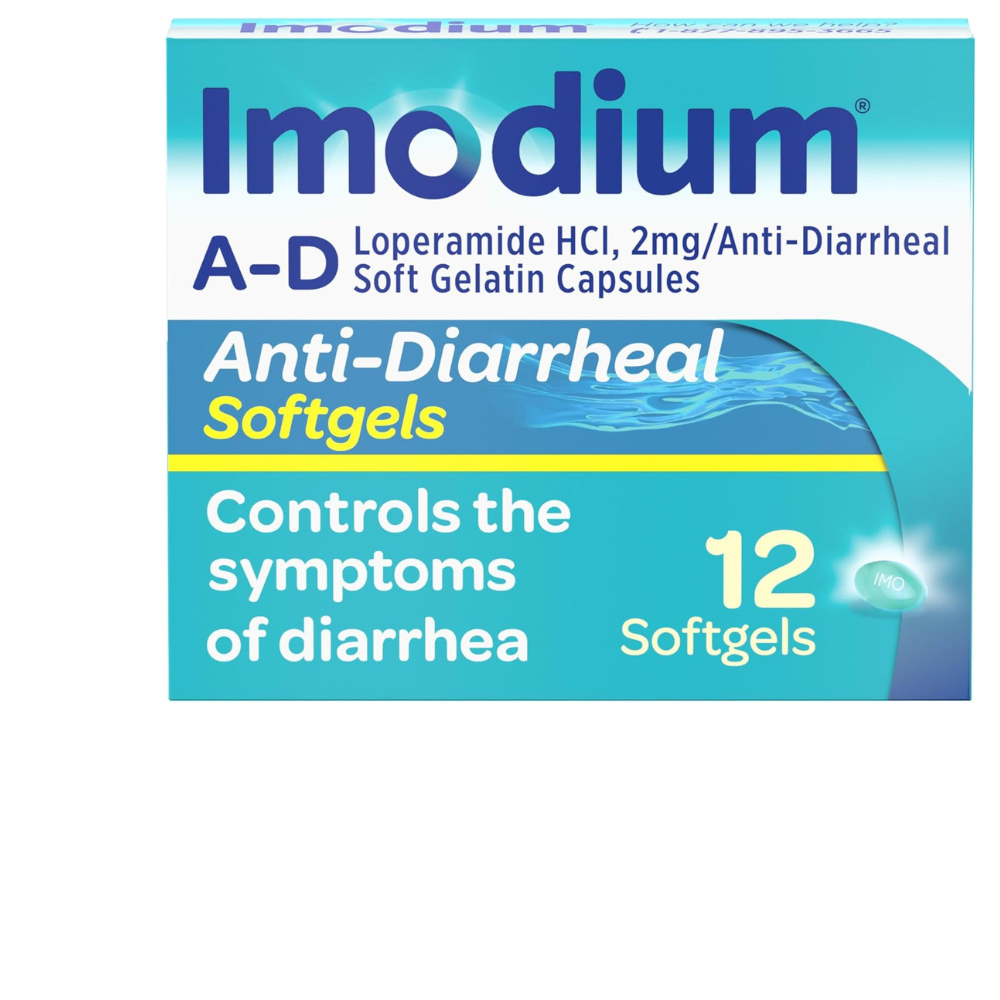 IMODIUM A-D Anti-Diarrheal Medicine Softgels with 2mg Loperamide HCl
