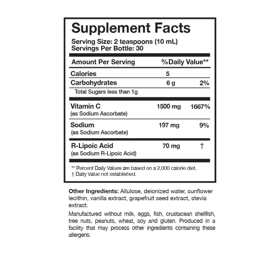 C-RLA Vainilla Caramelo – Vitamina C Liposomal