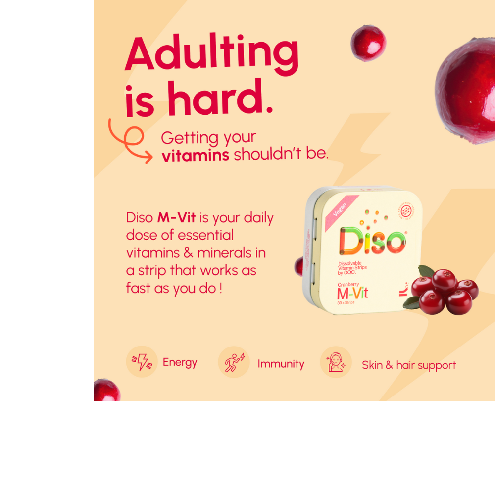M-Vit Multi-Vitamins Supplements - CRANBERRY FLAVOR