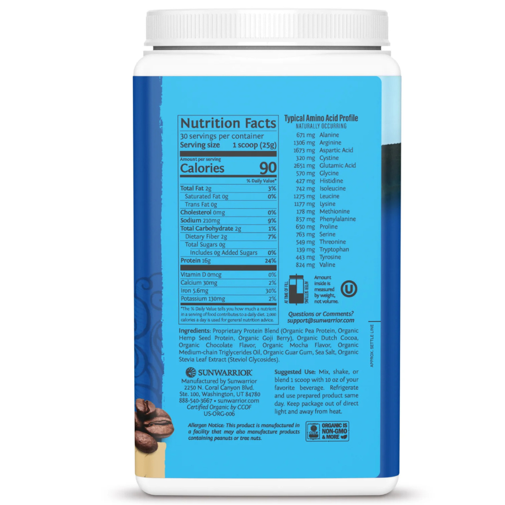 Warrior Blend Organic Protein Powder, Mocha