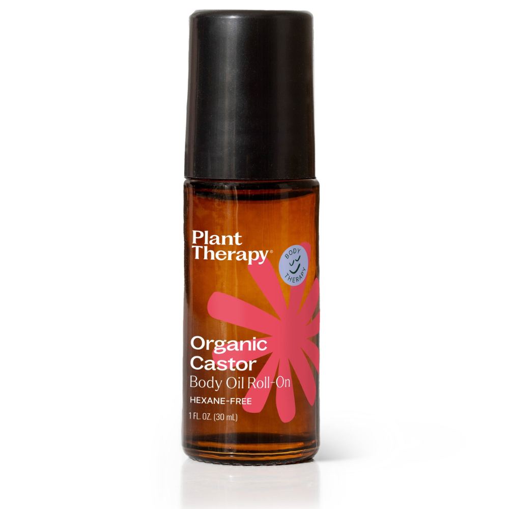 Aceite de ricino orgánico para el cuerpo con aplicador roll-on