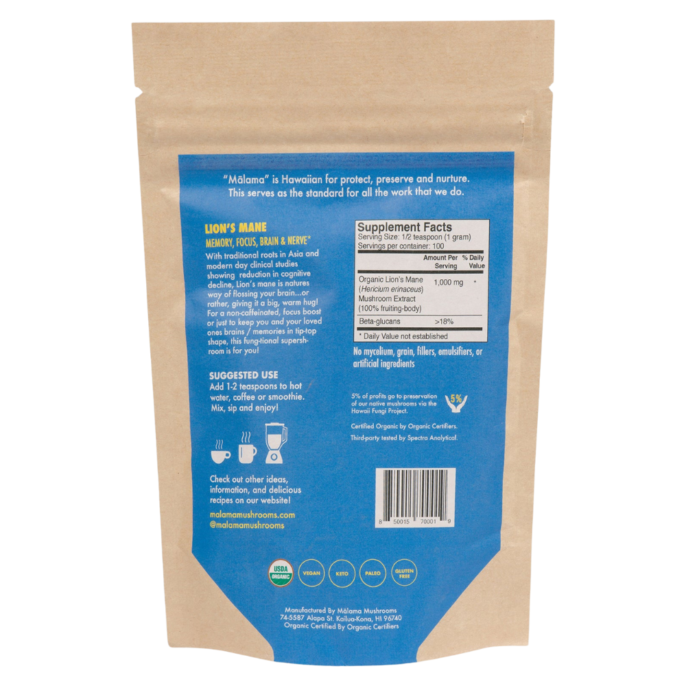 Lion's Mane Mushroom Extract Powder