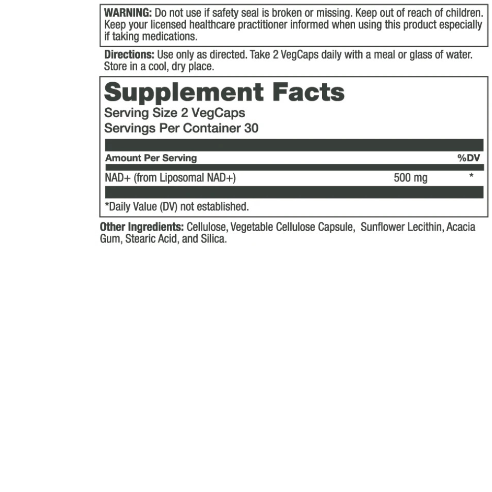 LIPOSOMAL NAD+ 500 MG