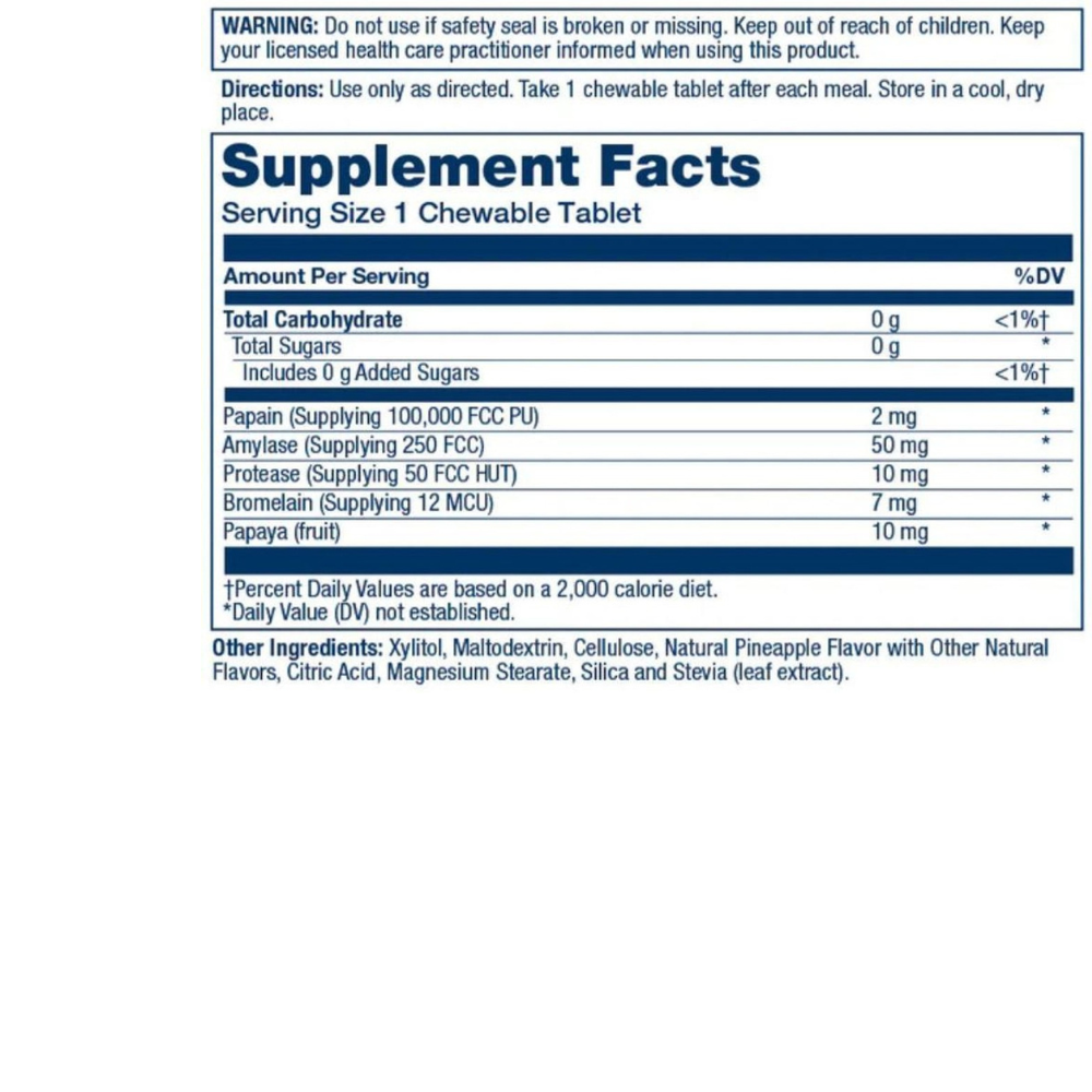 PAPAYA ENZYME CHEWABLES