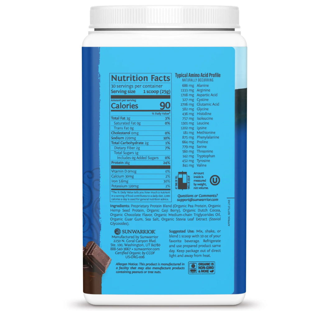 Warrior Blend Organic Protein Powder, Chocolate