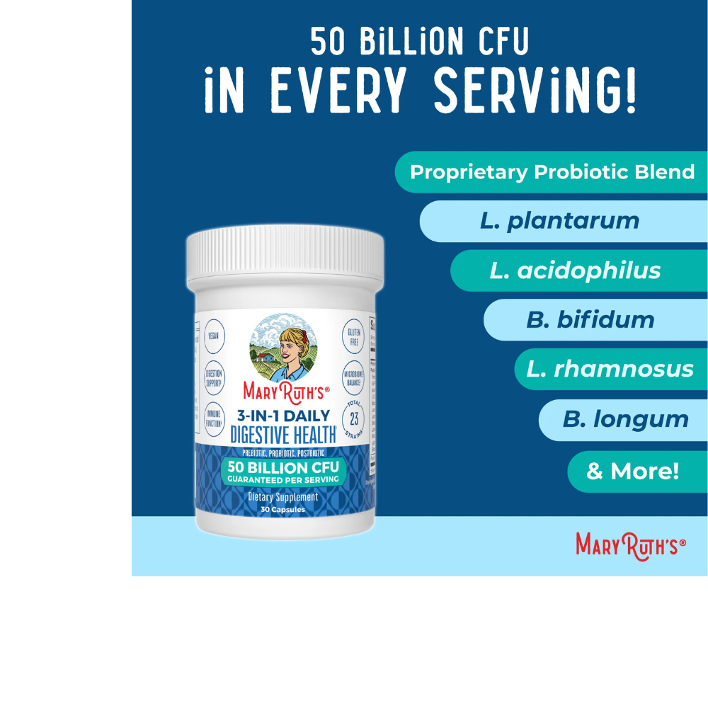 3-IN-1 DAILY DIGESTIVE HEALTH CAPSULES 50 BILLION CFU