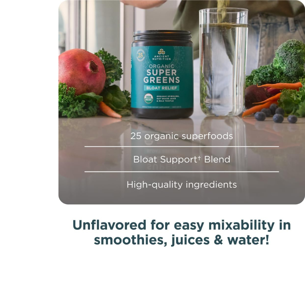 ORG SUPER GREENS BLOAT RELIEF - UNFLAVORED
