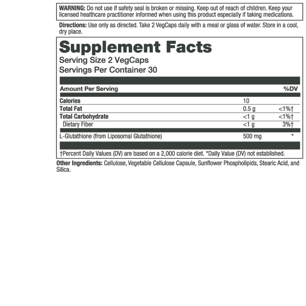 LIPOSOMAL GLUTATHIONE 500 MG