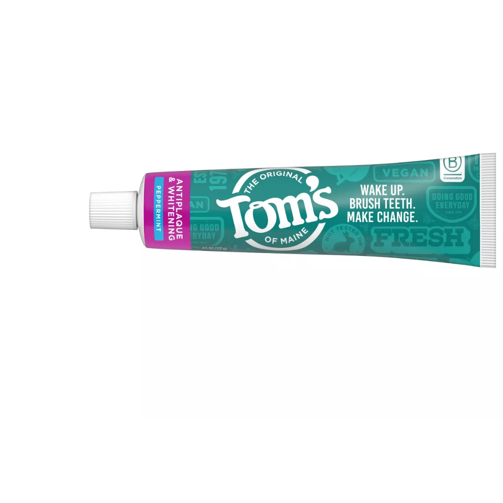 Fluoride-Free Antiplaque & Whitening Peppermint Natural Toothpaste