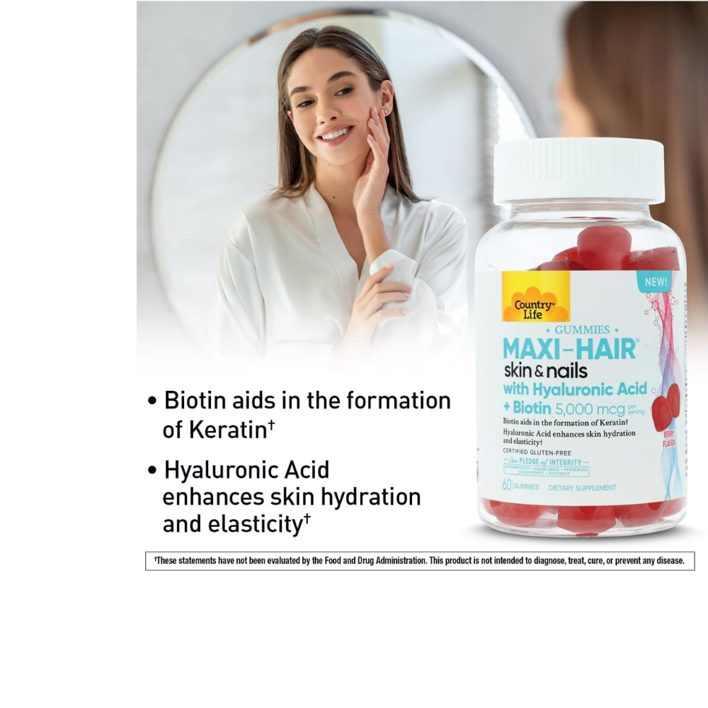 Maxi-Hair with Hyaluronic Acid + Biotin Gummy