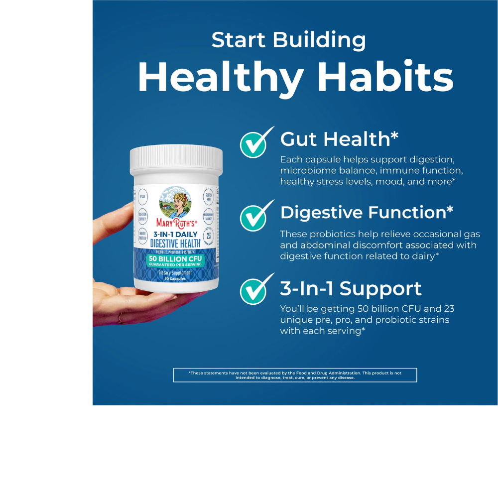3-IN-1 DAILY DIGESTIVE HEALTH CAPSULES 50 BILLION CFU