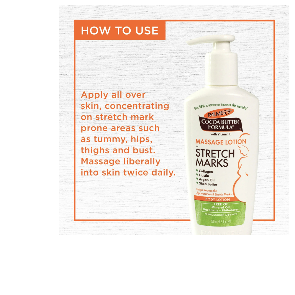 Cocoa Butter Massage Lotion for Pregnancy Stretch Marks