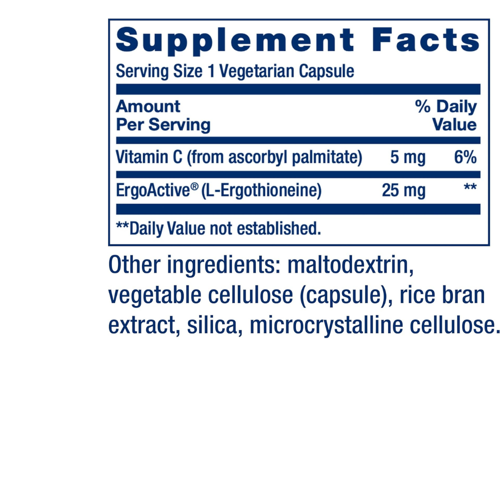 MEGA L-ERGOTHIONEINE 25MG