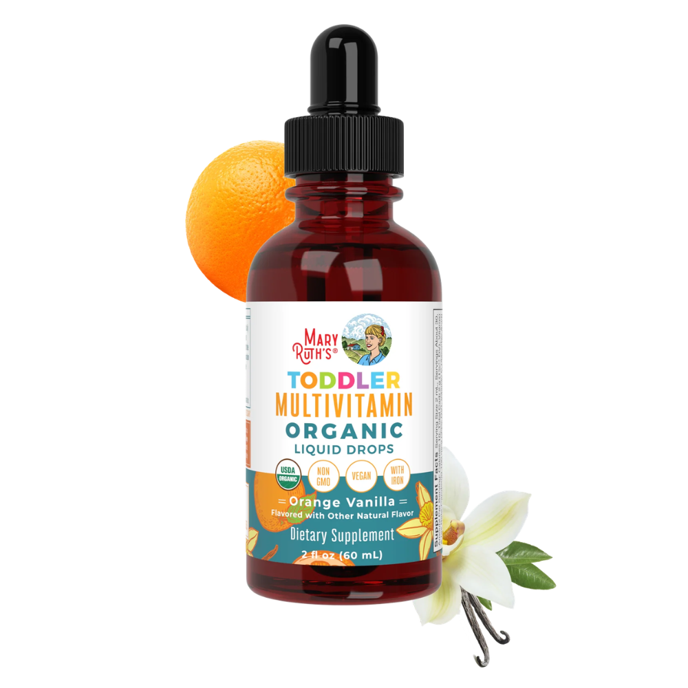 Organic Toddler Multivitamin Liquid Drops With Iron
