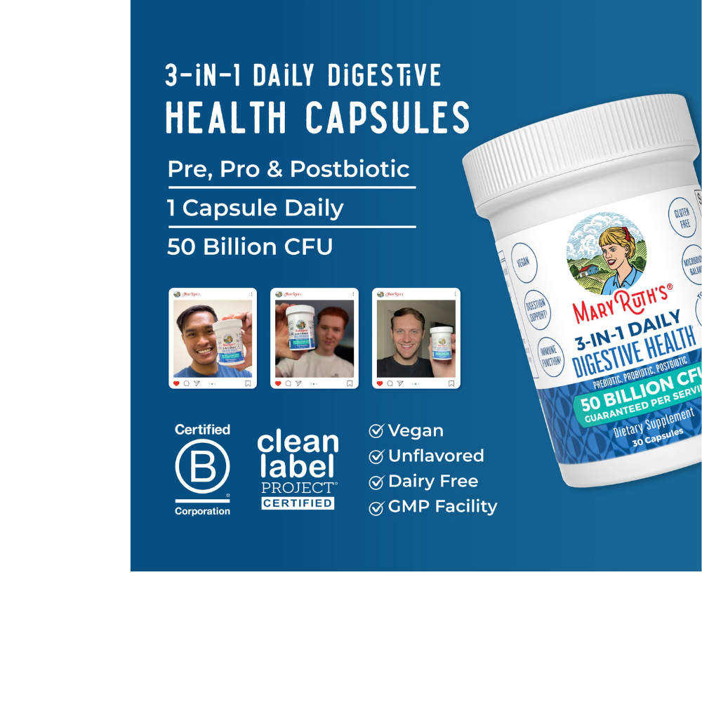 3-IN-1 DAILY DIGESTIVE HEALTH CAPSULES 50 BILLION CFU