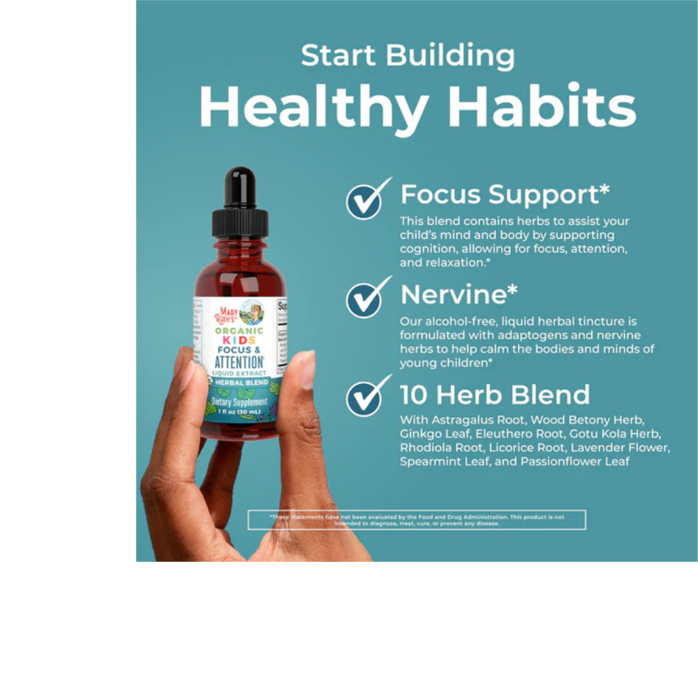 Organic Kids Focus & Attention Liquid Drops