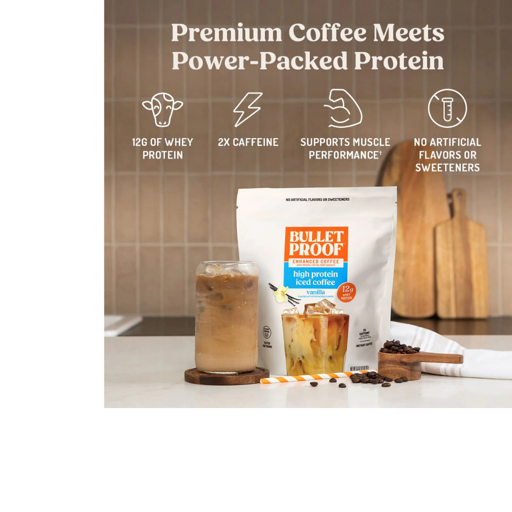 HIGH PROTEIN ICED COFFEE Vanilla, Instant Coffee