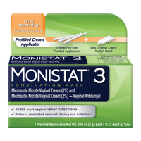 Thumbnail for MONISTAT 3-Day Treatment Combination Pack Prefilled Cream