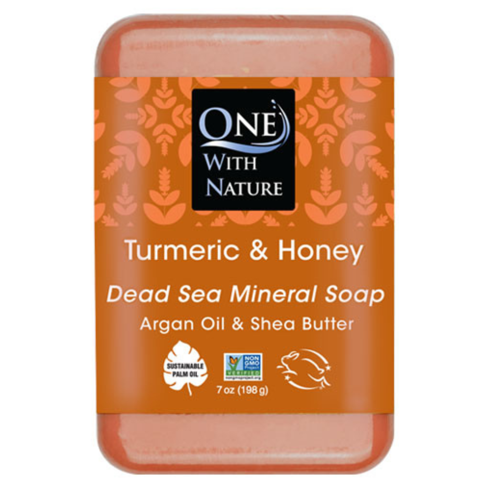 Turmeric & Honey Soap with Dead Sea Minerals, Argan Oil & Shea Butter, Essential Oil