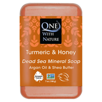 Thumbnail for Turmeric & Honey Soap with Dead Sea Minerals, Argan Oil & Shea Butter, Essential Oil