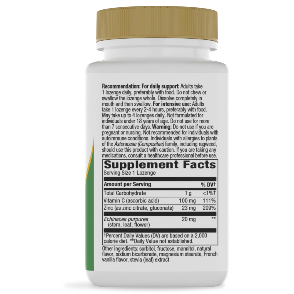 ZINC LOZENGES WITH VITAMIN C AND ECHINACEA