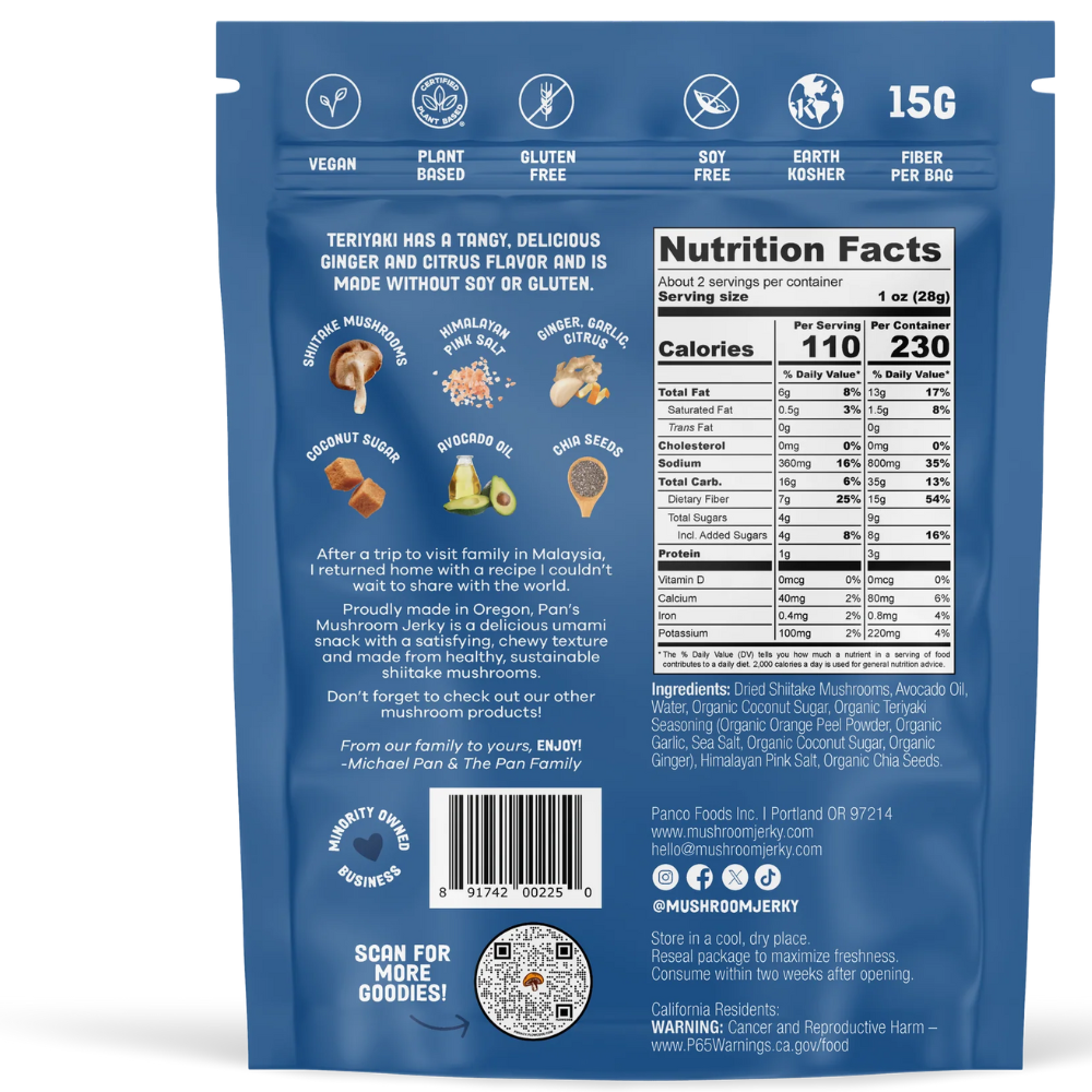 Teriyaki Mushroom Jerky