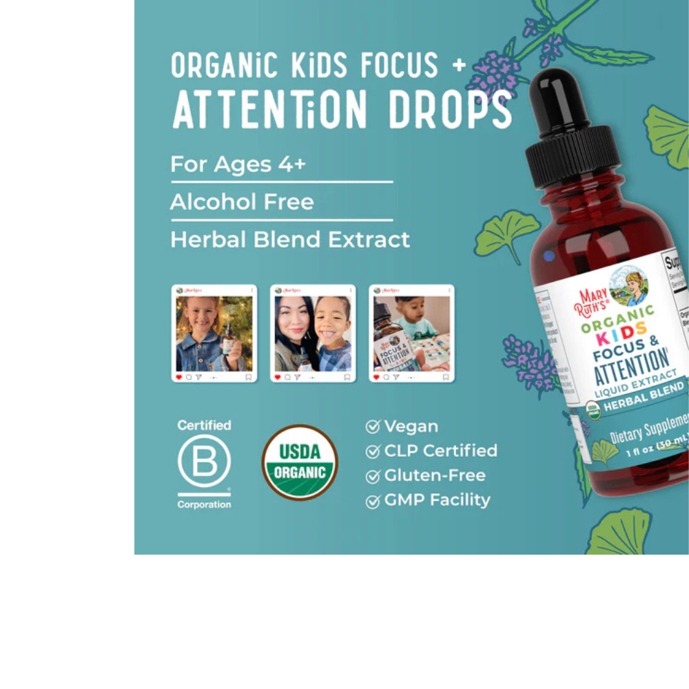 Organic Kids Focus & Attention Liquid Drops