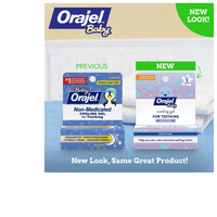 Thumbnail for Gel refrescante Orajel Baby para la dentición nocturna, sin medicamentos