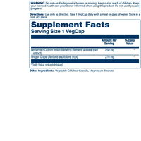 Thumbnail for BERBERINE ROOT EXTRACT 250 mg with OREGON GRAPE