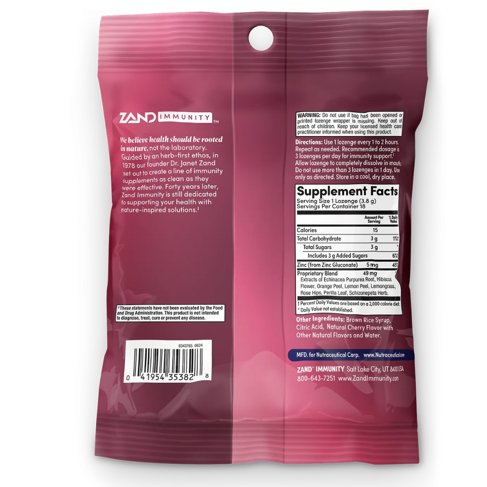 Pastillas de cereza, equinácea y zinc